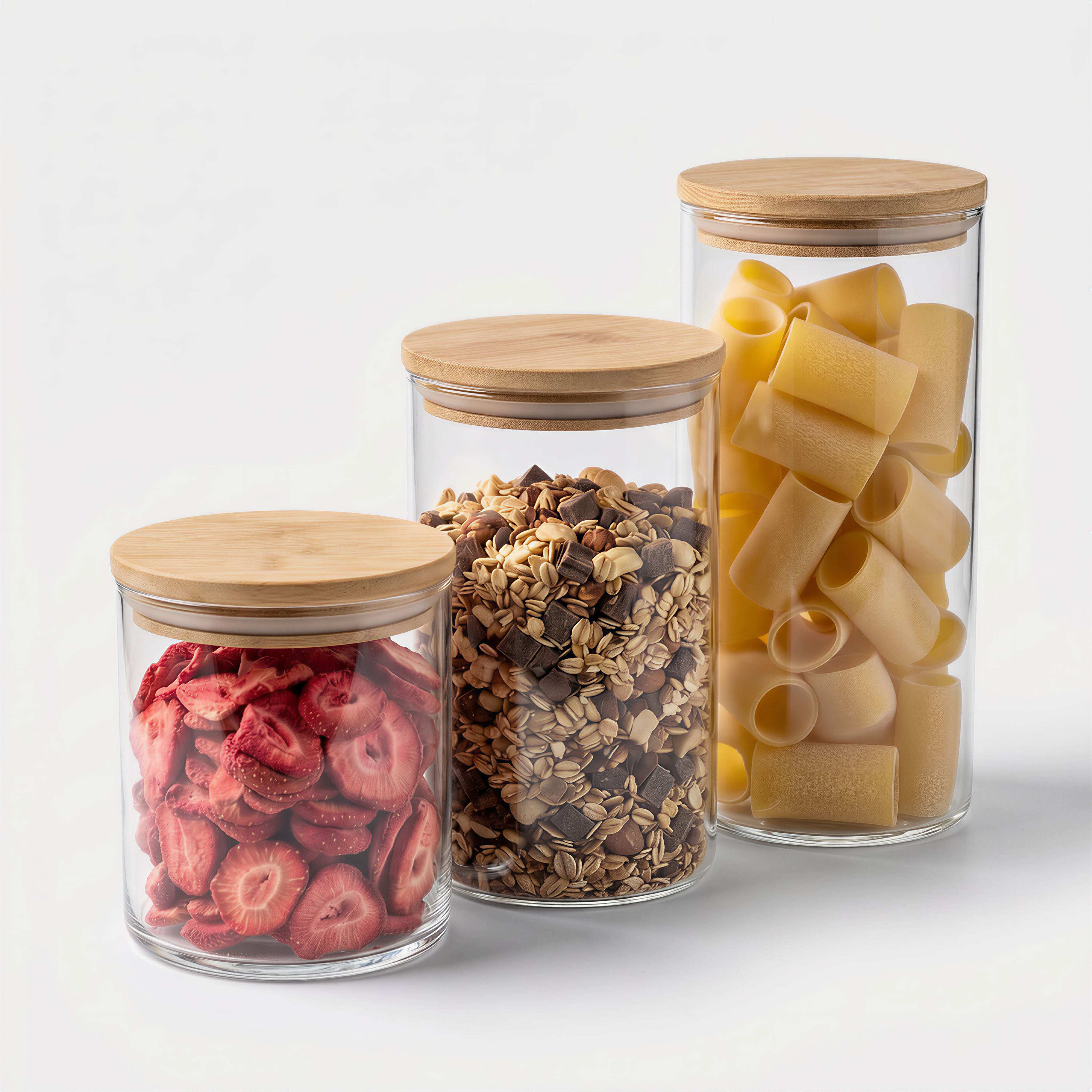 Vorratsglas Bundle 6 Stück - 2 x 530ml, 2 x 880ml, 2 x 1210ml simpleas