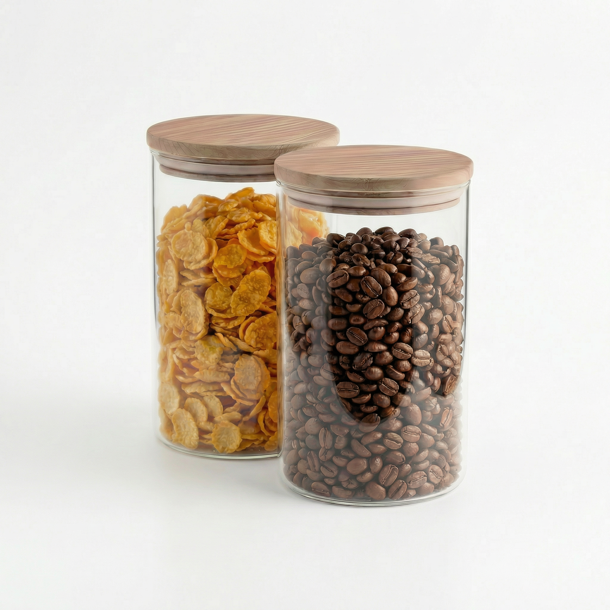 Vorratsglas-Set mit Holzdeckel | 530ml · 880ml · 1210ml simpleas 880 ml