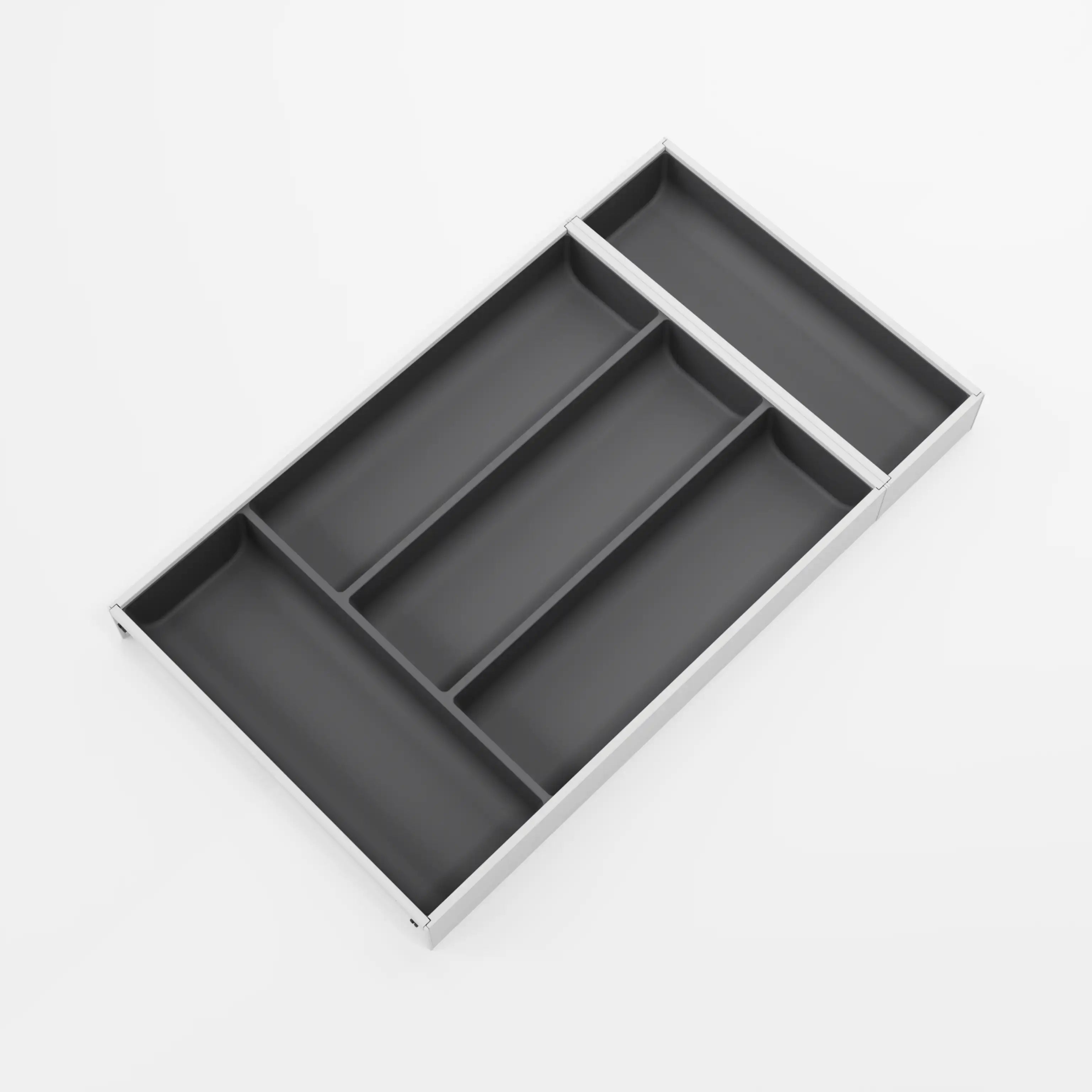 AMBIA-LINE Besteckkasten Stahl Soft-Touch (30 cm) Besteck Blum Seidenweiß 52.2