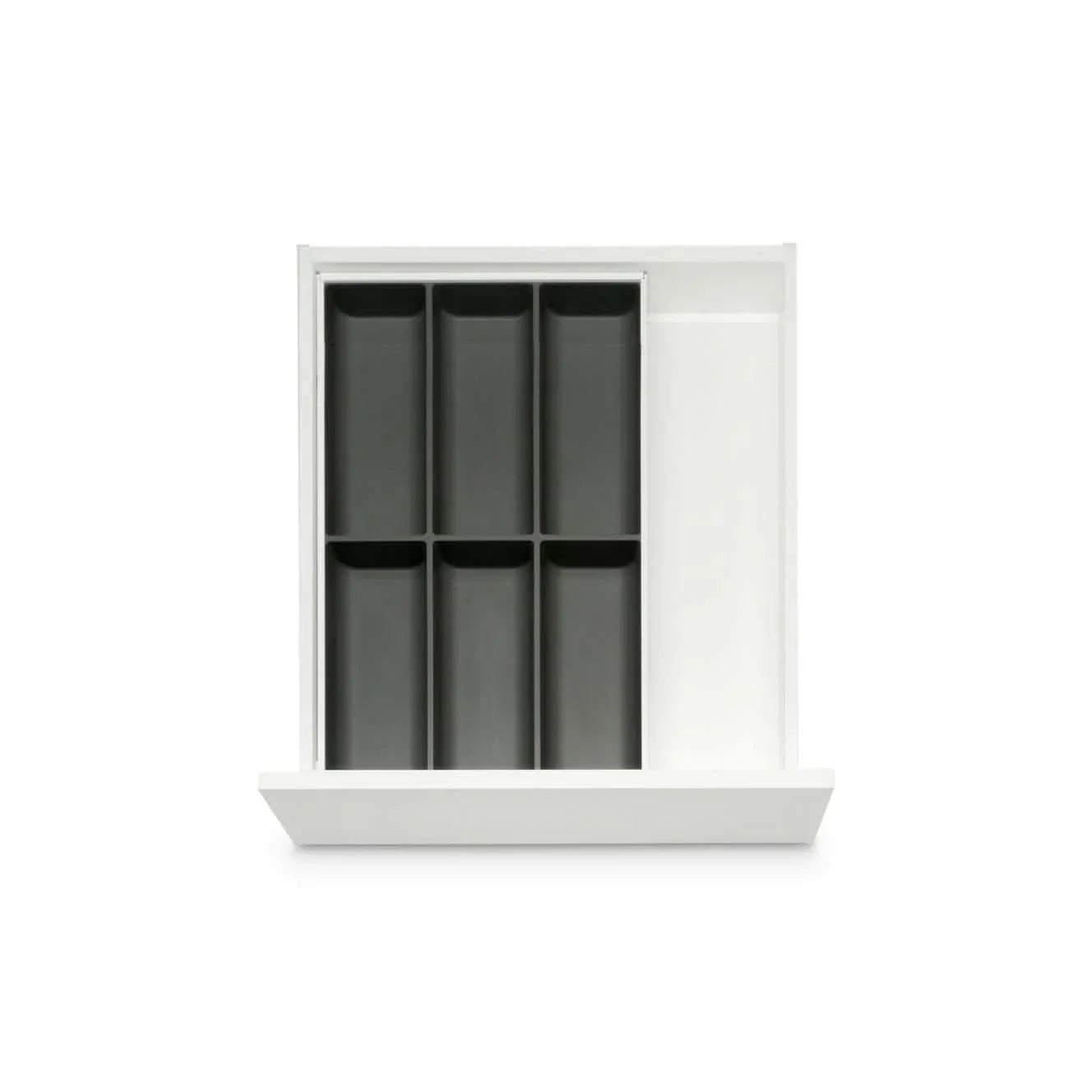 AMBIA-LINE Besteckkasten Stahl Soft-Touch (30 cm) Besteck Blum Seidenweiß 52.2